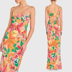 Maxi abito multicolore floreale Amanda Uprichard JANEIRO MAXI - Foto 1 di 13