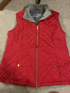 Laura Scott Red Vest Women’s Large Lined - Picture 1 of 1