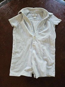 Ralph Lauren 1-Piece Romper Baby Blue & White 12  Months - Picture 1 of 2