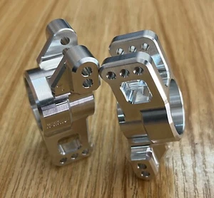 Dhawk Racing CNC Aluminum 7075 Rear Carriers Silver For Traxxas 1/8 Sledge 9552 - Picture 1 of 5