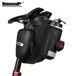 RHINOWALK 2.5L Bike Saddle Bag With Water Bottle Pocket Waterproof Tail Bag
