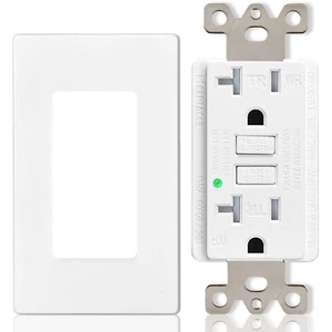 20A/125V Resistente a Manipulaciones GFCI Toma Receptáculos Indicador LED ETL Certificado EE. UU. - Imagen 1 de 12