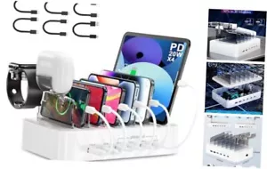 Charging Station Multiple Charger Station - 100W Phone Charging Station White - Picture 1 of 8