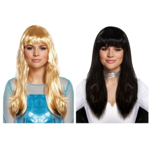 Blonde Black Long Hair Wig Wizard Of Oz Witch Fancy Dress Costume - Picture 1 of 5