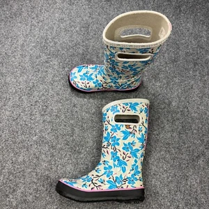 Bogs Boots Girls 1 Grey Magnolia Rain Snow Knee High Wellies 72800-125 - Picture 1 of 16