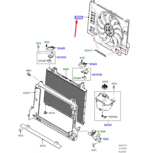 LAND ROVER RANGE ROVER VELAR L560 Radiator Motor And Fan LR137844 NEW GENUINE - Picture 1 of 2
