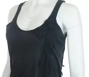 Neu Damen French Connection Stretch Trägertop Bestickt Modal Klein Schwarz - Bild 1 von 4