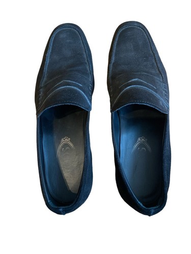 TOD’S MOCASSINI TOD'S SCARPE IN PELLE SCAMOSCIATA NERA UK8 DA UOMO