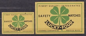 POLAND 1956 Matchbox Label Export - Cat.E#073a. A+B, LUCKY-FOUR FINEST QUALITY - Picture 1 of 1