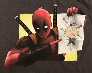 We ❤️ Fine Marvel Comics Men's (SMALL) Shirt: DEADPOOL Draws A Picture! - Picture 1 of 3