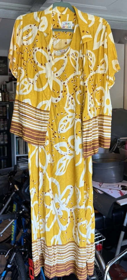Jams World vintage floral dress and shirt set sz L - Image 1 of 4