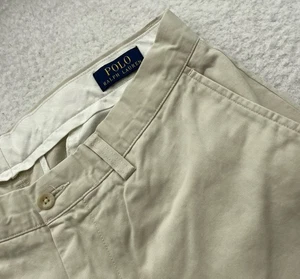 Polo Ralph Lauren Chino Pants Mens 33x32 Beige Khaki Classic Fit Casual Golf - Picture 1 of 11
