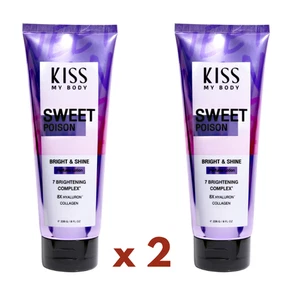 Kiss My Body Perfumed Cream Lotion Bright Shine Sweet Poison Moisturizing x 2 - Picture 1 of 5