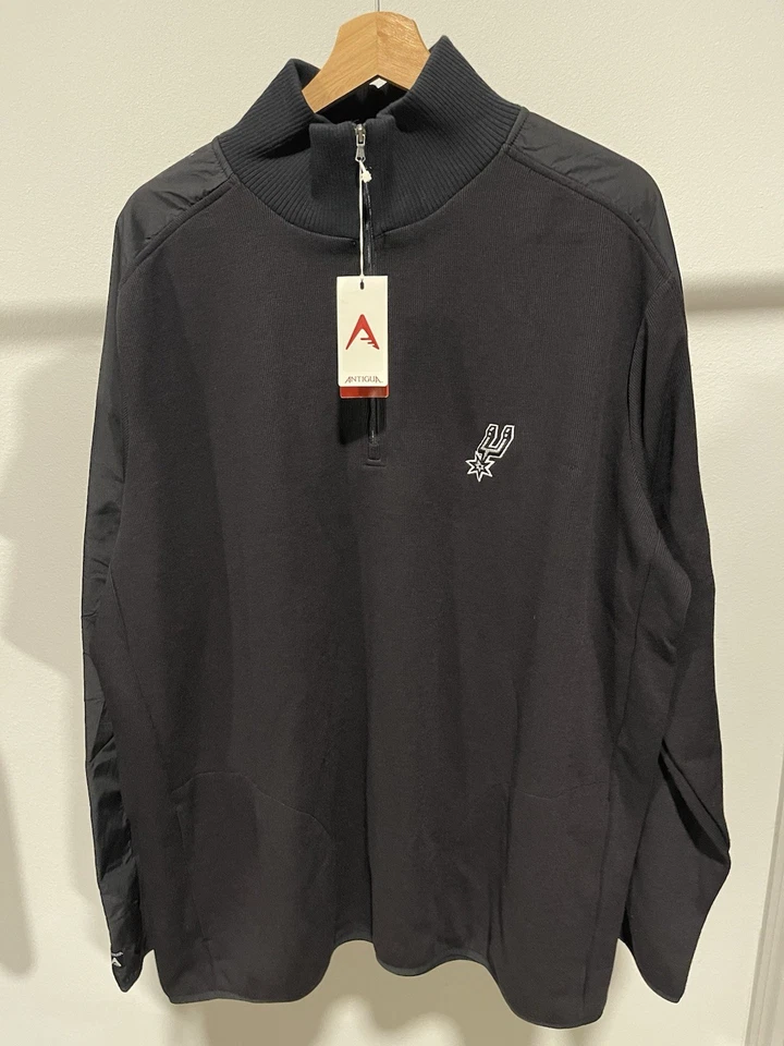 Jaqueta Antigua San Antonio Spurs quarto de zíper tamanho XXL - Imagem 1 de 4