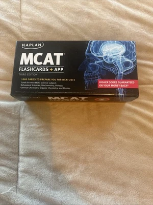 Kaplan MCAT Flashcards + App Third Edition 1000 Cards Prepare MCAT 2015 - Image 1 of 4