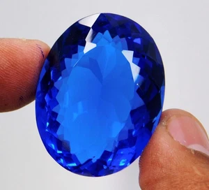 Natural 93.40 Ct Mind Blowing AA+ Blue Tanzanite Oval Cut Certified Gemstone - Picture 1 of 5