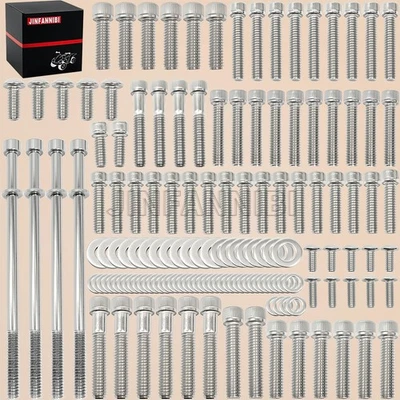 Engine Stainless Bolt Screw Kit for Harley Road King Glide Electra Street Glide - Image 1 of 4