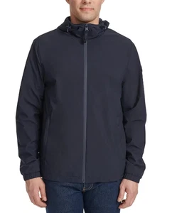 Calvin Klein Men's Full Zip Hooded Windbreaker Jacket, Navy, XXL - Picture 1 of 5