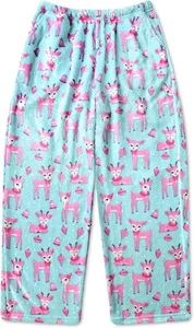iscream 3304 Kid Girls' Silky Soft Plush Fleece Pants--Dashing Doe Size 4-14 - Picture 1 of 4