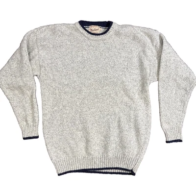 Suéter de Lana Woolrich Para Hombres L Gris Brezo Enmarcado a Mano Resistente Exterior Pocos Defectos Foto 1 de 4