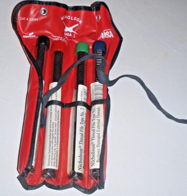 New Nicholson 33024 Thread Restoring File Set 4 TPI. Metric & Hydraulic Hoses - Image 1 of 4