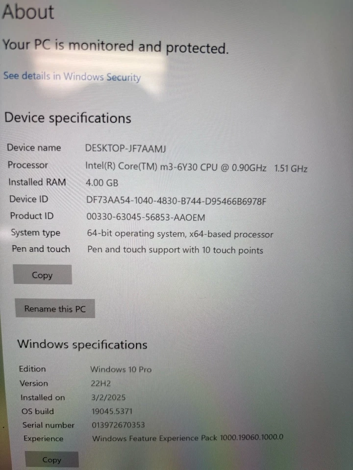 MICROSOFT SURFACE PRO 4 128GB (P23012421) - Image 1 of 4