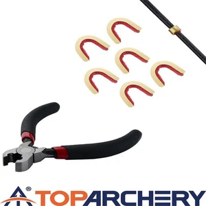 Brass Bow String nocking Points and Nock Pliers Kit for Recurve Compound Bow - Picture 1 of 7