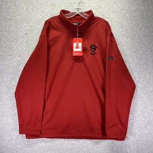 North Face Pullover Mens 3XL Cardinal Red Tech 1/4 Zip Fleece Hiking Outdoors - Picture 1 of 8