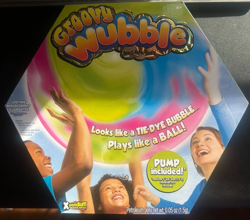 NIB Groovy Wubble Tie-Dye Bubble Ball Pump Included for Ages 6+ - Image 1 of 1