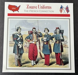 Zouave Civil War Uniforms Atlas Edition Collector Card - Picture 1 of 2