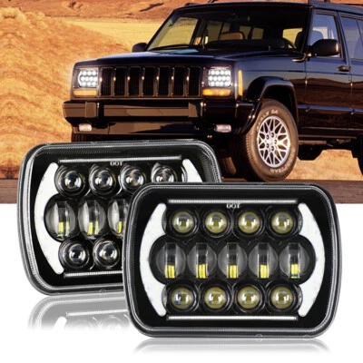 Faro LED negro halo DOT para Mazda B2200 B2600 B2000 RX-7 GLC 7x6" 5x7" pulgadas Foto 1 de 4