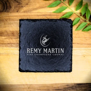Remy Martin Slate Coaster  Brand New Handcrafted Laser Engraved Square - Picture 1 of 3