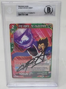 King Vegeta signed autographed Dragon Ball Z Super Beckett Slabbed Card Sabat - Picture 1 of 2