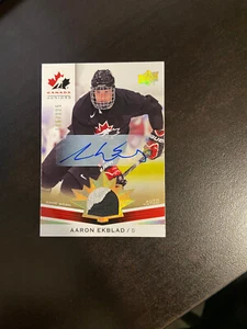 2014 Upper Deck Team Canada Juniors Aaron Ekblad Auto Patch Rookie /125 - Picture 1 of 2