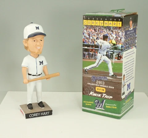 2013 Milwaukee Brewers Corey Hart Bobblehead In Box Cover