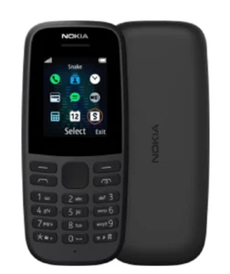 New Nokia 105 Dual SIM Black Unlocked Basic Mobile Phone (Free SIM) 4th Edition- - Afbeelding 1 van 10