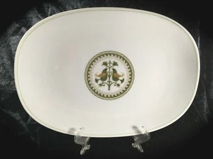Ovale Noritake Hermitage 11 3/8" Platte -- 60er-70er Jahre Vogelmuster China - Bild 1 von 8