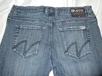 Matix Mens Jeans  Miner Straight Leg Med Wash distressed Button Fly 33 x 31 - Image 1 of 4
