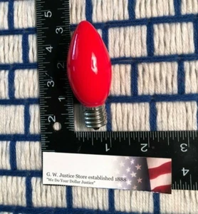 Box of 24 NEW ceramic C9 RED OPAQUE 130v CHRISTMAS 7w string light bulb 7 WATT   - Picture 1 of 5