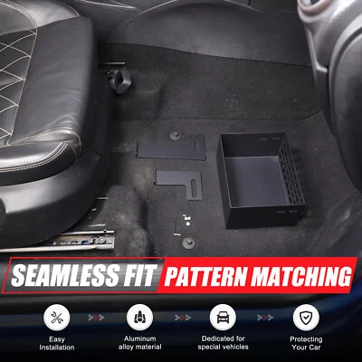 Caja de cesta de almacenamiento debajo del asiento de pasajero de coche para Seat Leon MK2 2008-2012 aluminio Foto 1 de 4