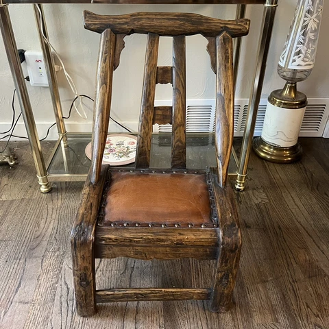 Kids Antique Solid Wood Chinese Hand Made Chair Cover