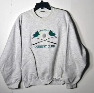 Vintage Mens Embroidered Shirt Cross Creek Country Club Golf Logo Size L - Picture 1 of 3