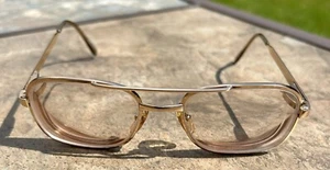 Vintage L’Amy Gold Colored Alcide II Eyeglasses 53-19-140mm FRAMES - Picture 1 of 10