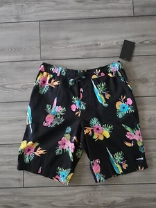 Hurley Boys Board Shorts Size Large Neon Floral L Swim Surf New! NWT - Picture 1 of 3