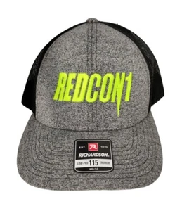 Redcon1 Snapback Trucker Low-Pro MD/LG Gray Embroidered Hat Cap by Richardson - Picture 1 of 6