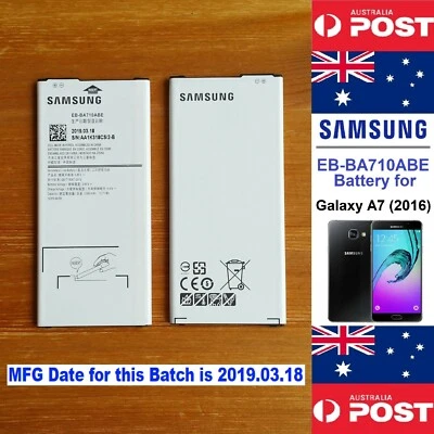 Samsung EB-BA710ABE Battery for Galaxy A7 (2016) SM-A710 3300mAh - Local Seller - image 1 of 4