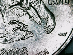 2008 P Alaska State Quarter Die Chip **Sixth Extra Claw **Error Coin - Picture 1 of 4