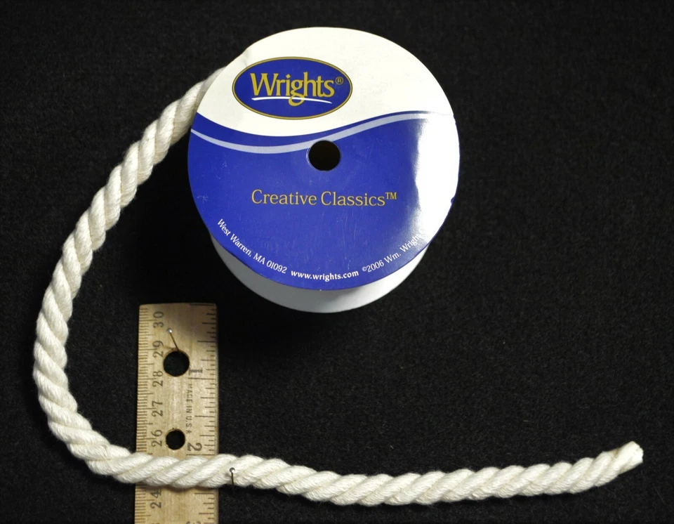 Cordón trenzado Wrights - 3/8" de ancho x 3 yardas - ¡5 colores brillantes para elegir! Foto 1 de 1