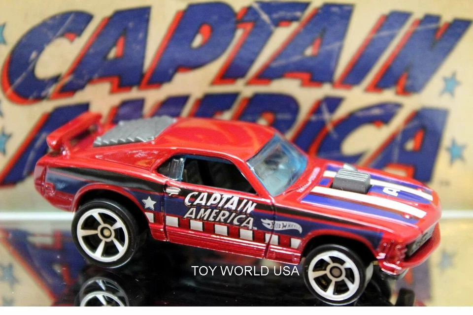 2016 Hot Wheels Marvel Captain America #2 '70 Ford Mustang Mach 1 - Image 1 of 1