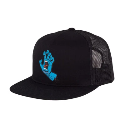 Santa Cruz SCREAMING HAND FRONT Monopatín Snapback Trucker Hat NEGRO Foto 1 de 2